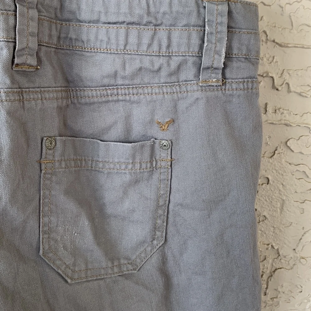 Grey Vintage American Eagle Overall Shorts - Picture 5 of 5
